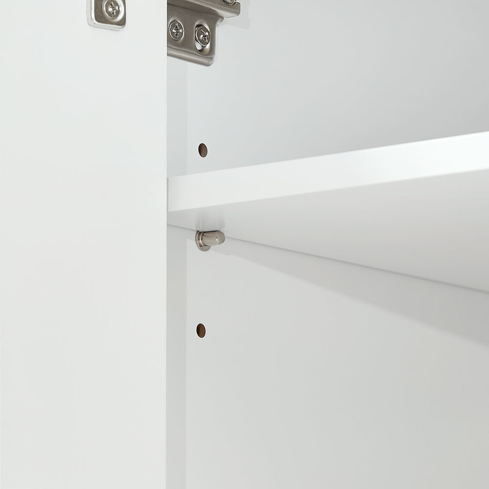 SoBuy Multifunktionsschrank - 60x34x85cm - Mit Schubladen - Verstellbaren Einlegeböden und Doppeltüren - Grau