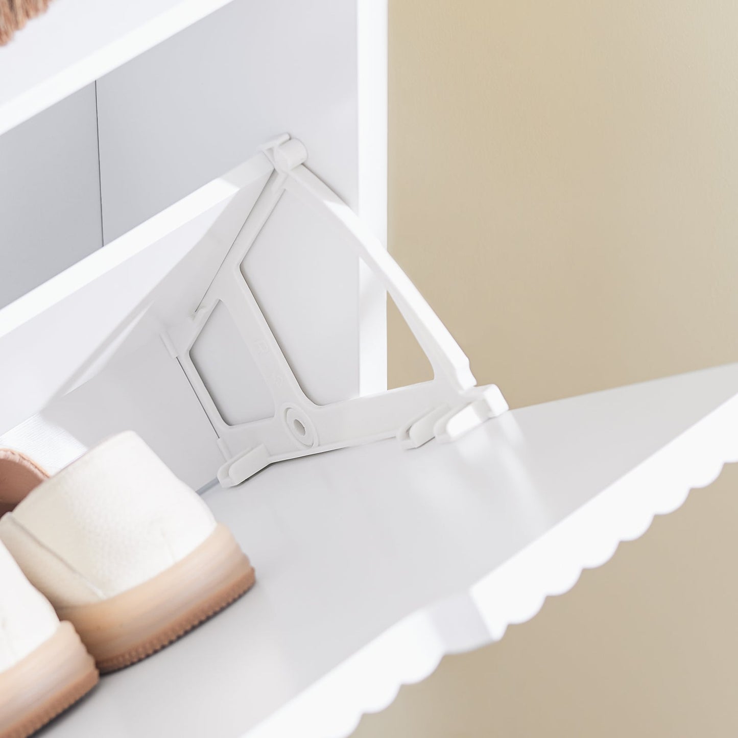 sobuy Schuhschrank - 50 × 19 × 100 cm - weiß - ultradünn & flexibel zu montieren