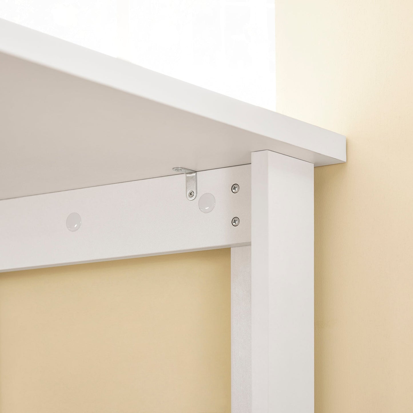 SoBuy FWT17-II-W Bartisch mit Ablage – Hoher Küchentisch / Stehtisch – 112 × 57 × 106 cm – Weiß