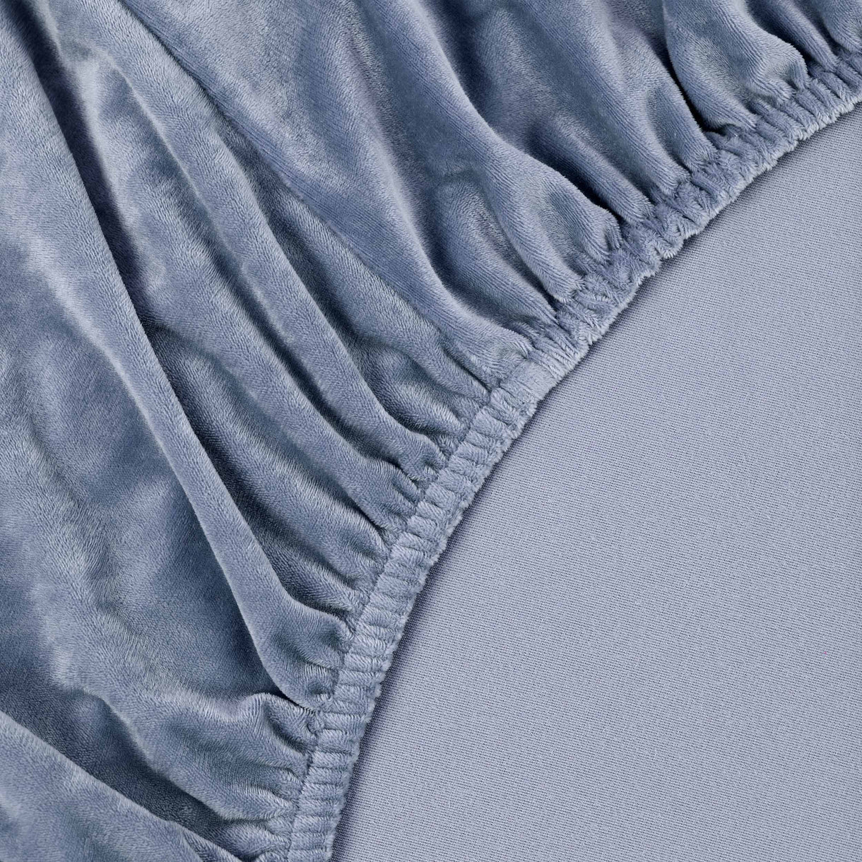Sjumo Splittopper Spannbetttuch - Seidenglatt - 180 x 200/210 cm - Faded Blue