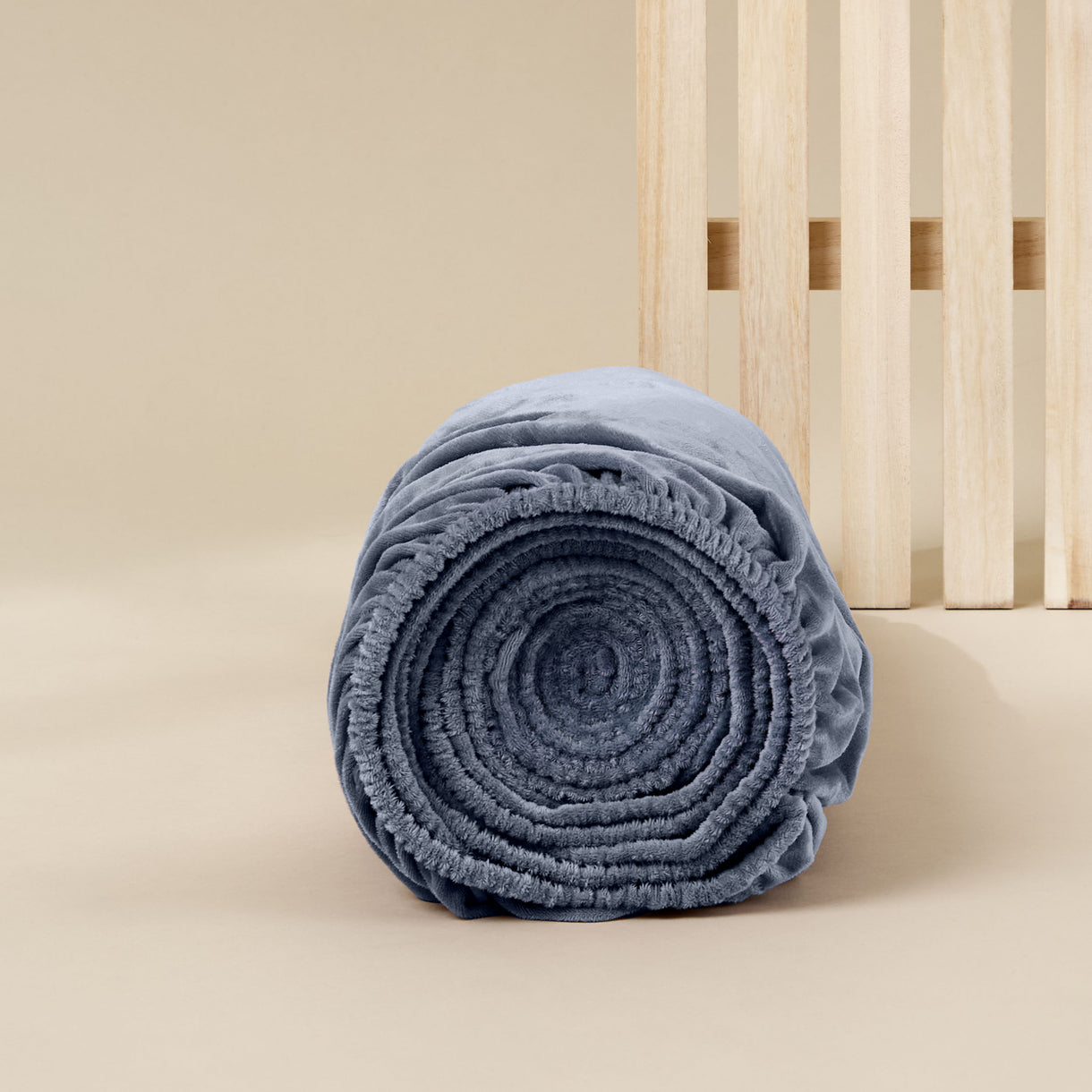 Sjumo Spannbetttuch - Seidenglatt - 160 x 200 / 210cm - Faded Blue