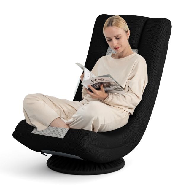 Coast Gaming-Drehstuhl - einstellbar - faltbar - 360° drehbar - ergonomisch - grau/schwarz
