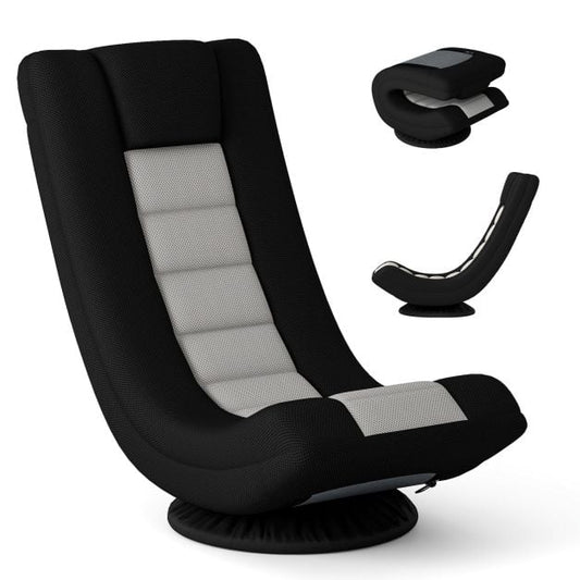 Coast Gaming-Drehstuhl - einstellbar - faltbar - 360° drehbar - ergonomisch - grau/schwarz