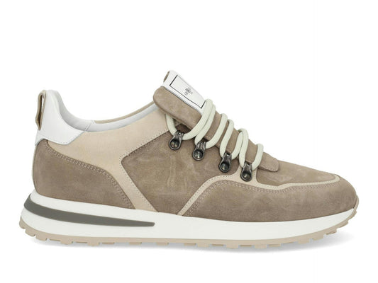 Giorgio Men's Beige Suede Sneakers - Modell 578112 Earth - Absatzhöhe 2,5 cm - Weite H - Größe 42