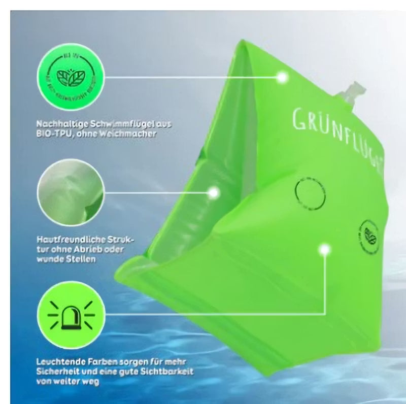 Green Wing Water Wing Klassische Schwimmflügel - 3-6 Jahre, BIO-TPU