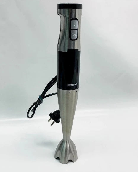 Hanseatic Stabmixer 3-in-1 1000W - Schwarz/Silber - mit Schneebesen, Zerkleinerer und hohem Messbecher
