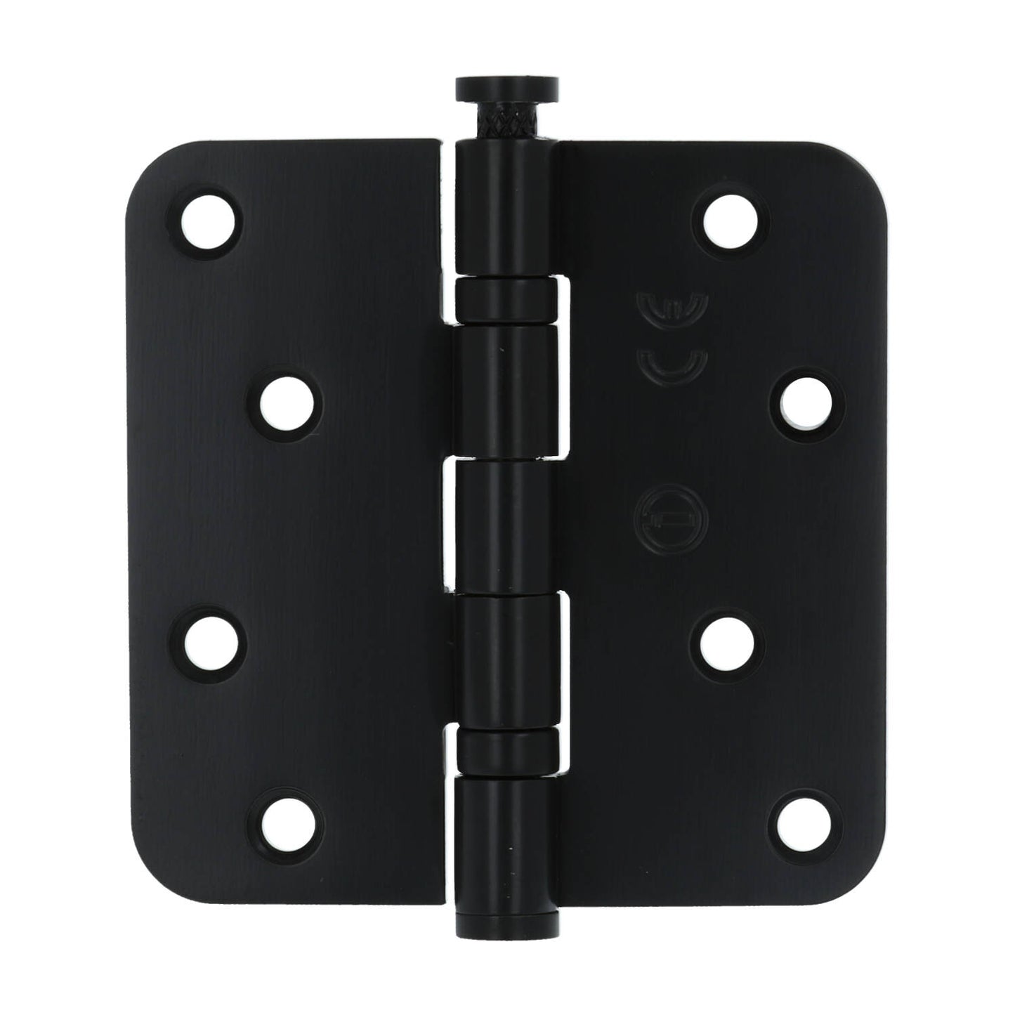 Intersteel Kugellagerscharnier Schwarz – 89 x 89 mm – Rundecke – Edelstahl
