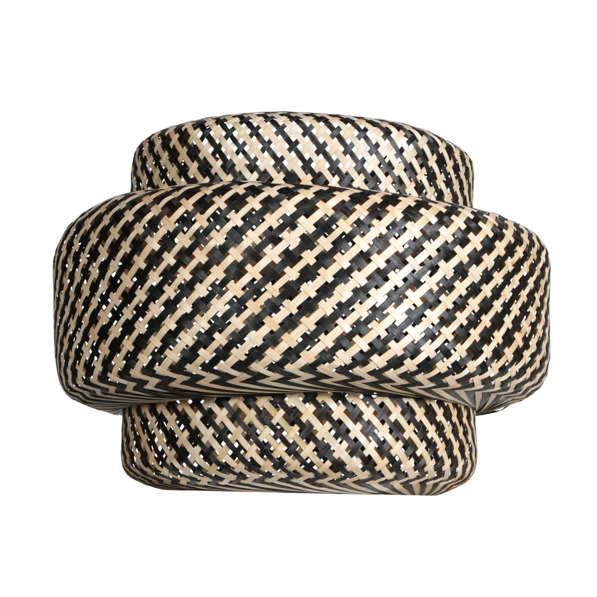 AN Lampenschirm Bamboo 53 × 40 cm - Creme/Schwarz