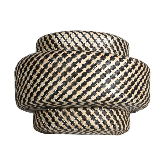 AN Lampenschirm Bamboo 53 × 40 cm - Creme/Schwarz