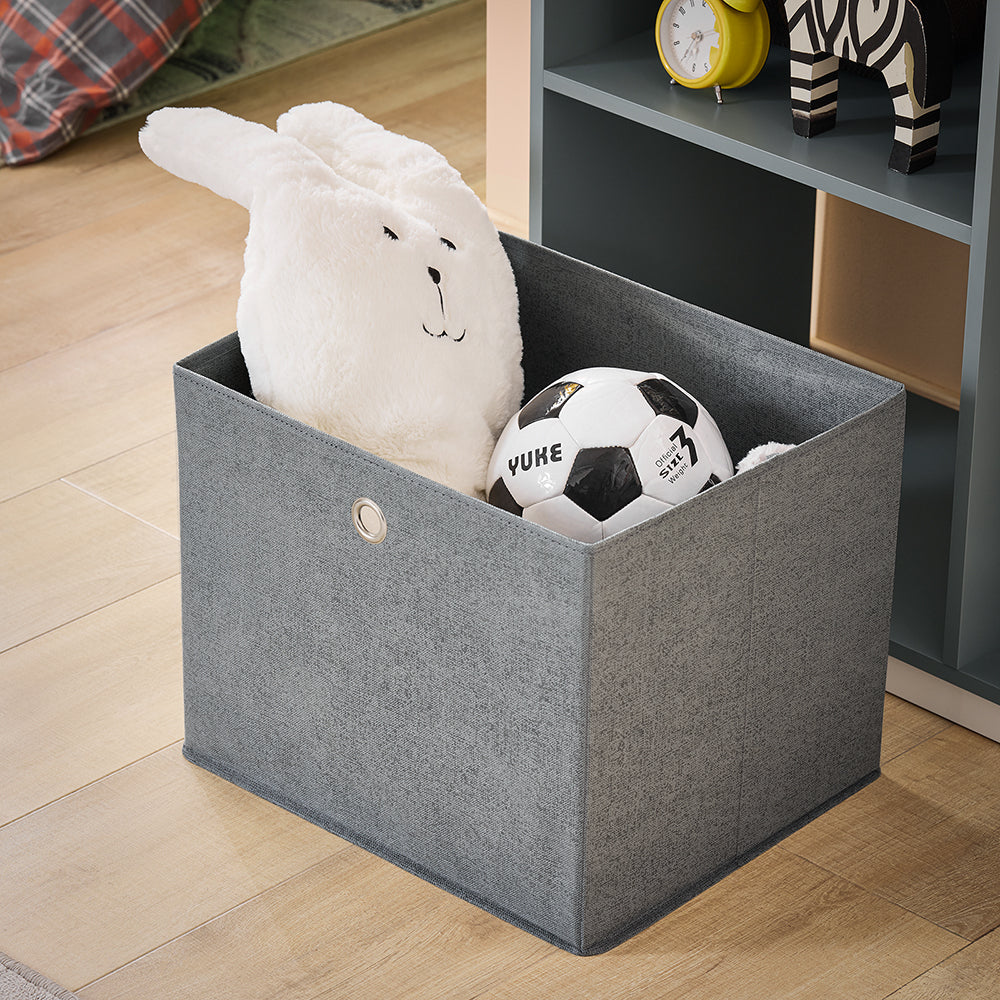 SoBuy KMB40-HG Kindergarderobe 97x35x108 cm Grau - Kindergarderobe mit 3 Haken, Einlegeböden und Korb