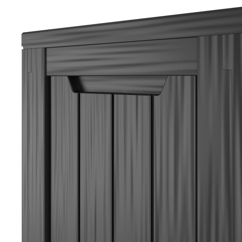 LifeGoods Cushion Box S - 300L - Kunststoff - Wetterfest & Deluxe Gasfeder - Schwarz