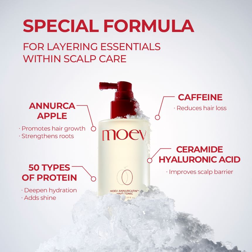 MOEV Annurcatin Hair Tonic 150ml - Spendet Feuchtigkeit & stärkt das Haar - frischer Apfelduft