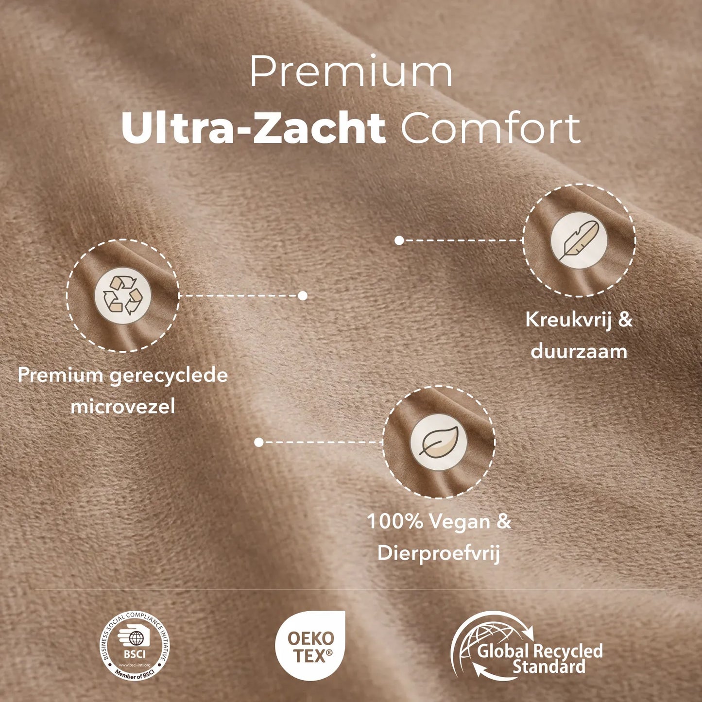 Sjumo Splittopper Spannbetttuch Seidenglatt - 200 x 210/220 cm - Zeitlos Taupe