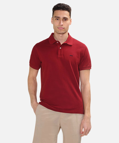 McGregor Klassisches Poloshirt für Herren – Dunkelrot – Größe XL
