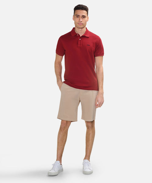 McGregor Klassisches Poloshirt für Herren – Dunkelrot – Größe XL
