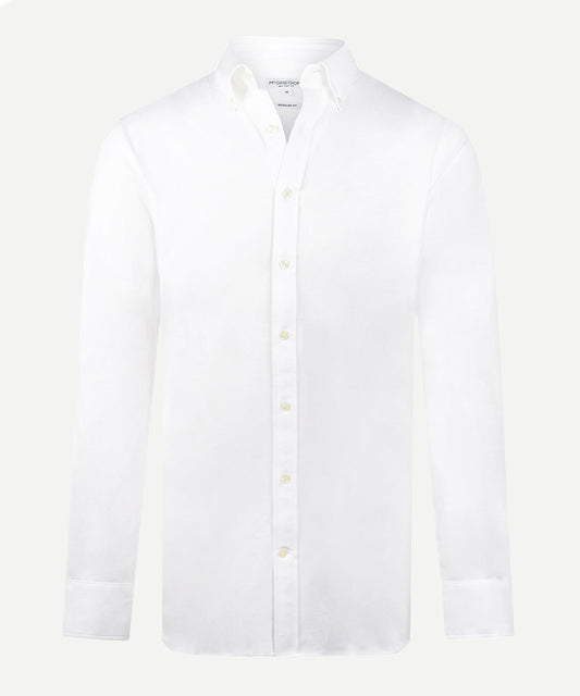 McGregor - Stretch Piqué Hemd - Regular Fit & Bequem - Weiß - Größe S