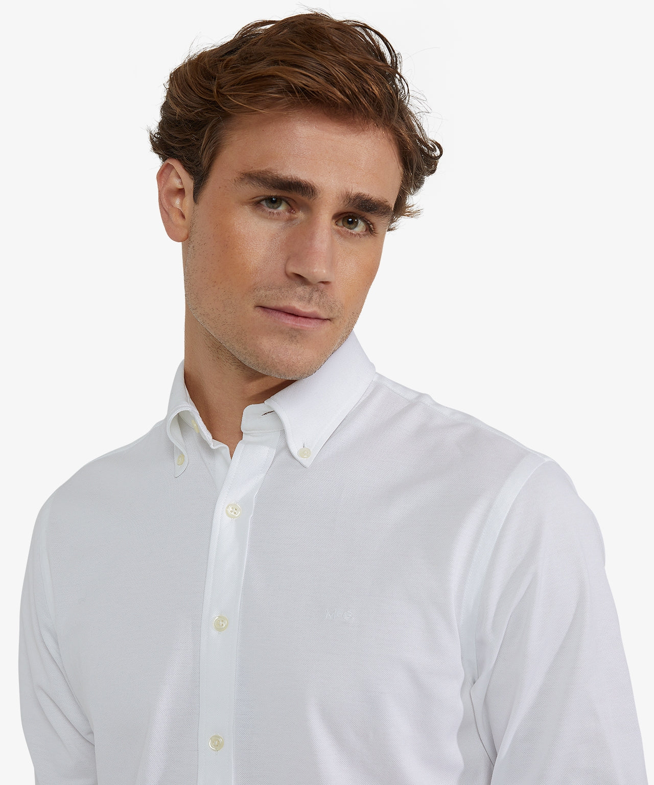 McGregor - Stretch Piqué Hemd - Regular Fit & Bequem - Weiß - Größe S