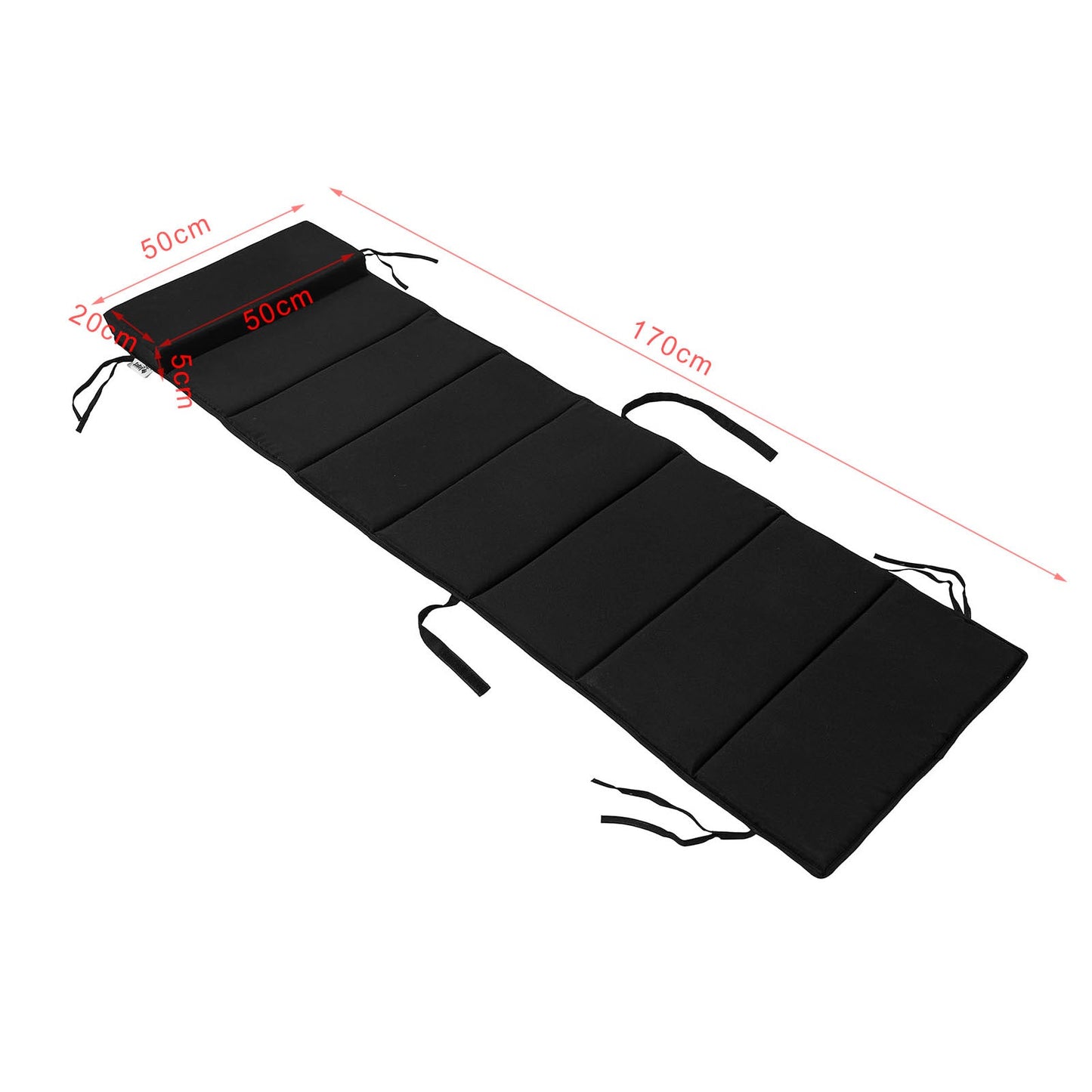 Sobuy Schaukelstuhl OGS28 - ergonomische Liege - 143×57×85 cm - schwarz
