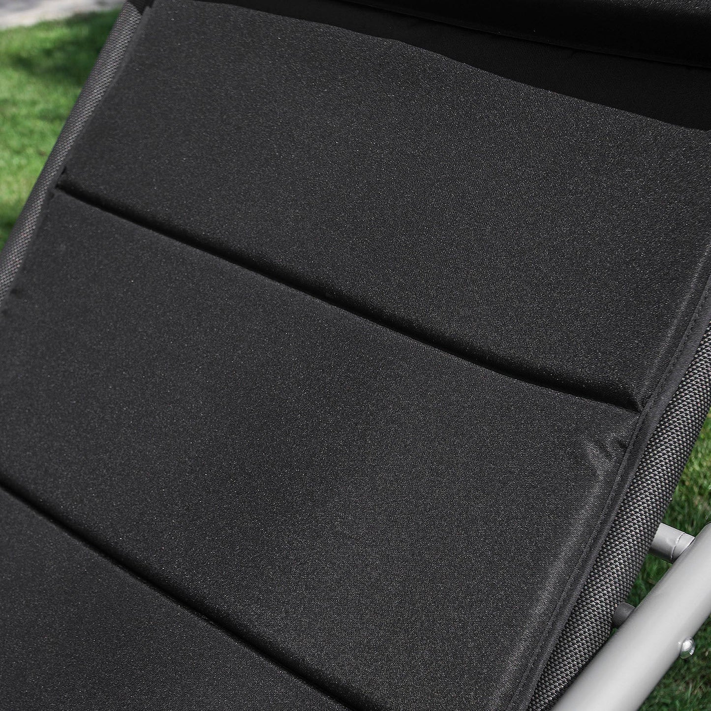 Sobuy Schaukelstuhl OGS28 - ergonomische Liege - 143×57×85 cm - schwarz