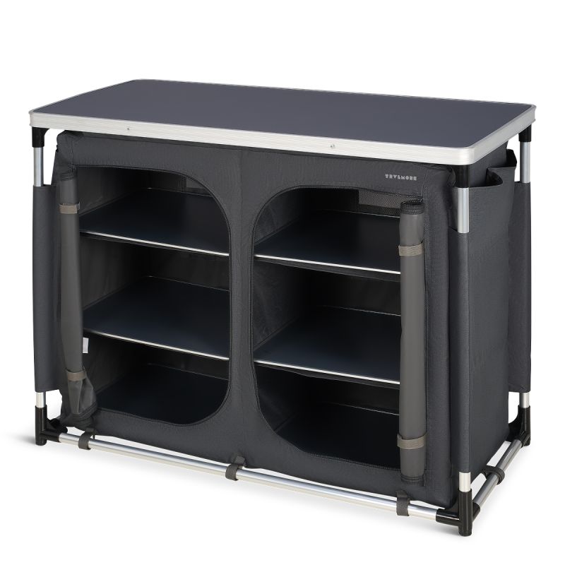Trvlmore Campingschrank - XXL Stauraum - faltbar - Aluminiumrahmen - Outdoor-Schrank