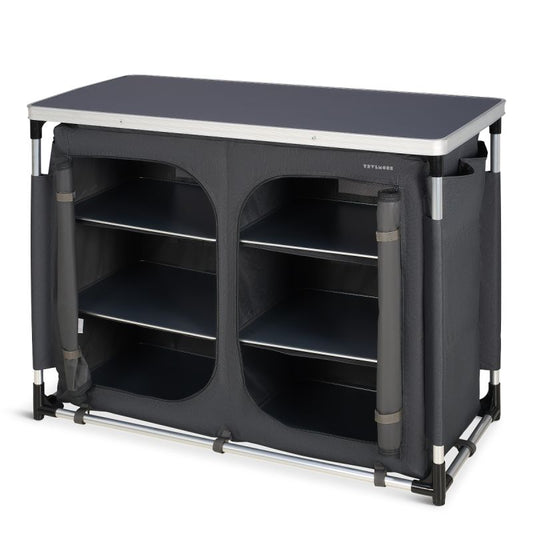 Trvlmore Campingschrank - XXL Stauraum - faltbar - Aluminiumrahmen - Outdoor-Schrank