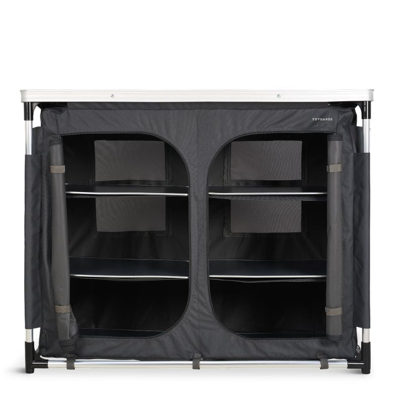 Trvlmore Campingschrank - XXL Stauraum - faltbar - Aluminiumrahmen - Outdoor-Schrank