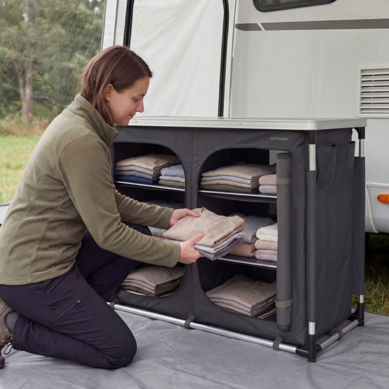 Trvlmore Campingschrank - XXL Stauraum - faltbar - Aluminiumrahmen - Outdoor-Schrank