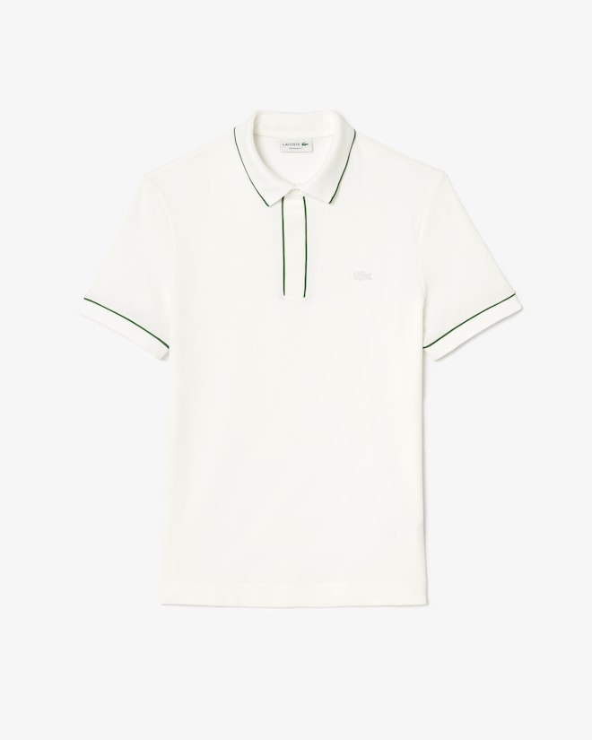 Lacoste Herren Regular Fit - Paris Stretch Piqué Polo - Weiß - Größe XXL