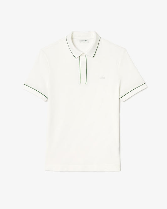 Lacoste Herren Regular Fit - Paris Stretch Piqué Polo - Weiß - Größe XXL