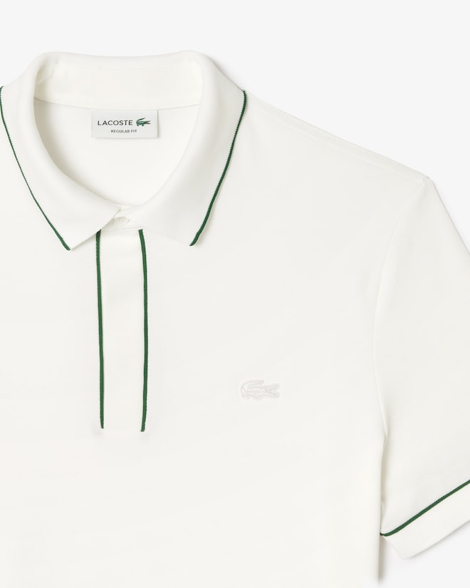 Lacoste Herren Regular Fit - Paris Stretch Piqué Polo - Weiß - Größe XXL