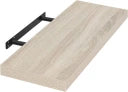 EUGAD Wandregal schwebend - mit versteckter Metallhalterung zum Aufhängen und feuchtigkeitsbeständigem Furnier und blinder Wandmontage - für Wohnzimmer und Küche - Sonoma Eiche Mdf - 50 x 22,9 x 3,8 cm