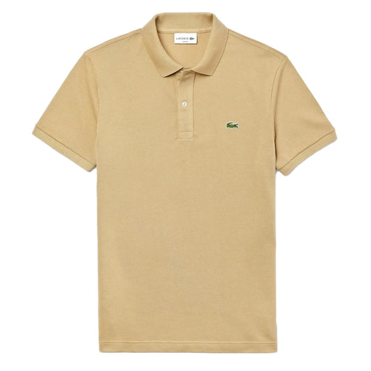 Lacoste Slim Fit Polo Shirt - Kurzarm - 100% Baumwolle - Beige - Größe XS