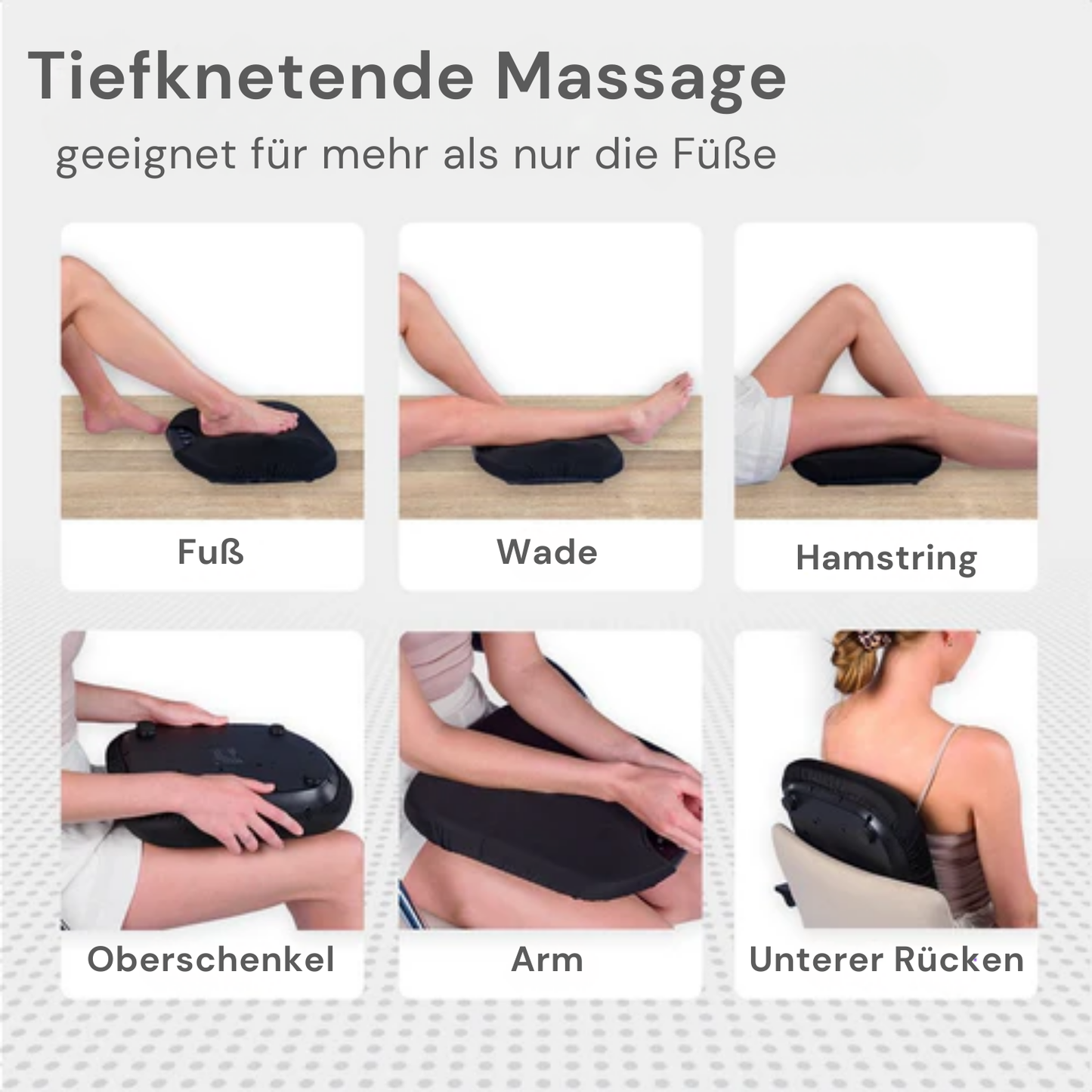 Auronic - Fußmassagegerät - 18 Shiatsu-Massageköpfe - Wärmefunktion - Schwarz