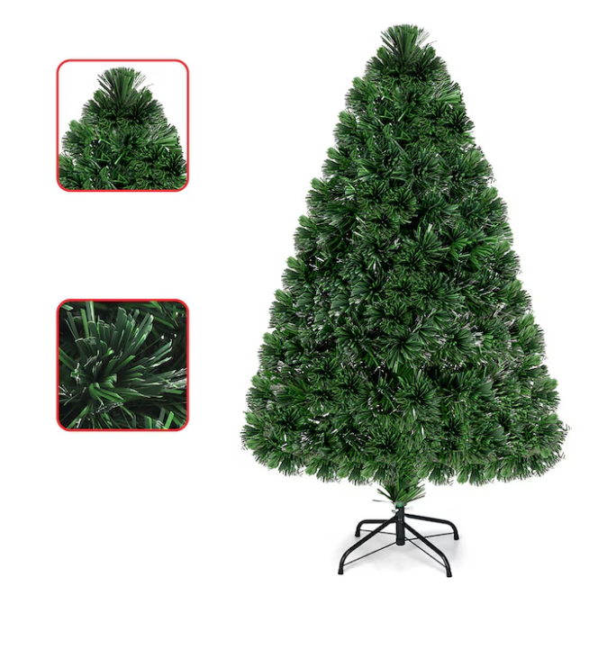 Coast Künstlicher Weihnachtsbaum - Mit Beleuchtung - 125 Spitzen - 122 x 64 cm - PVC/Metall - Grün
