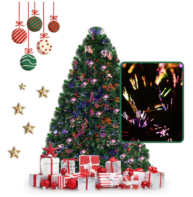 Coast Künstlicher Weihnachtsbaum - Mit Beleuchtung - 125 Spitzen - 122 x 64 cm - PVC/Metall - Grün