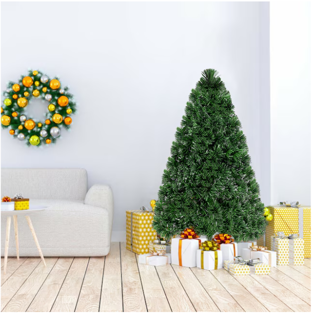 Coast Künstlicher Weihnachtsbaum - Mit Beleuchtung - 125 Spitzen - 122 x 64 cm - PVC/Metall - Grün