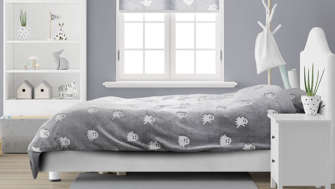 Sleeptime Bettbezug Glow in the dark Spooky Grey 140 x 200/220 cm