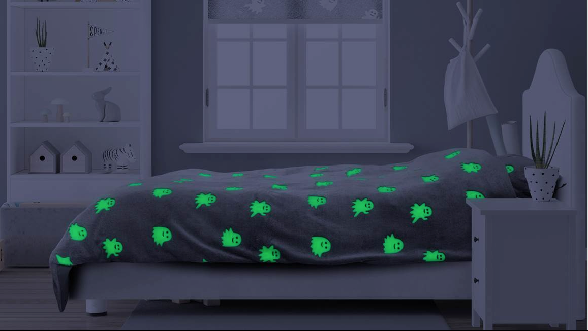 Sleeptime Bettbezug Glow in the dark Spooky Grey 140 x 200/220 cm