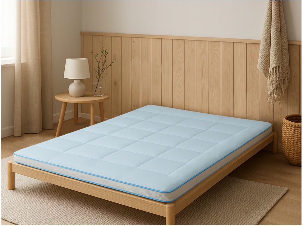 Zydante - Kühlender Topper & Matratzenauflage - 140x200 cm - Kühlendes Nylon & Polyester - Atmungsaktive 3D-Struktur - Waschbar bei 40 Grad