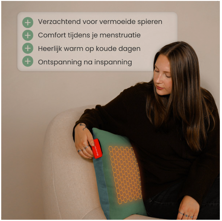 AURONIC - Elektrisches Kopfkissen - Classic 45x45 - Infrarot - Wärmekissen Pastellgrün