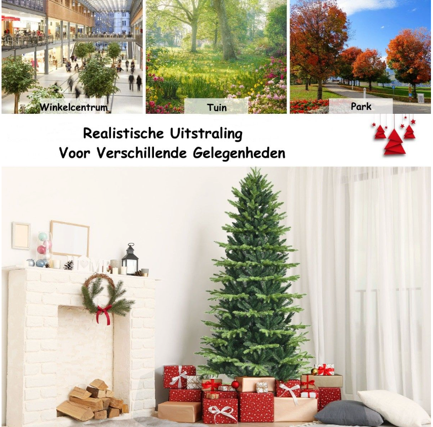 Coast Unit Künstlicher Weihnachtsbaum mit 1462 PE & PVC Zweigen & Metallständer 180 cm