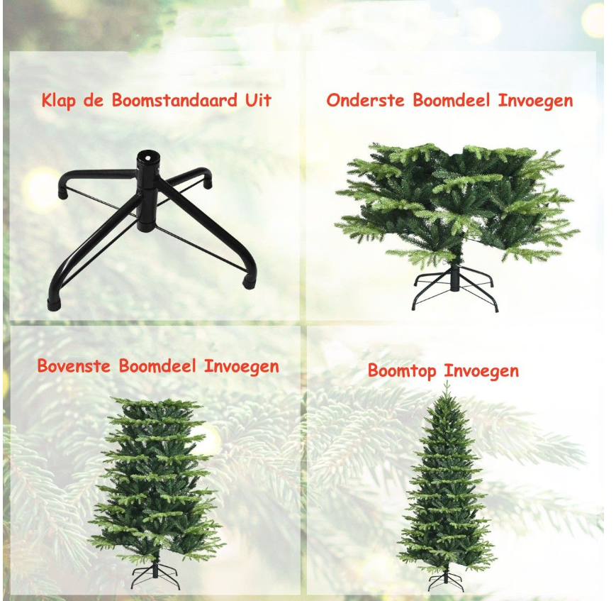 Coast Unit Künstlicher Weihnachtsbaum mit 1462 PE & PVC Zweigen & Metallständer 180 cm