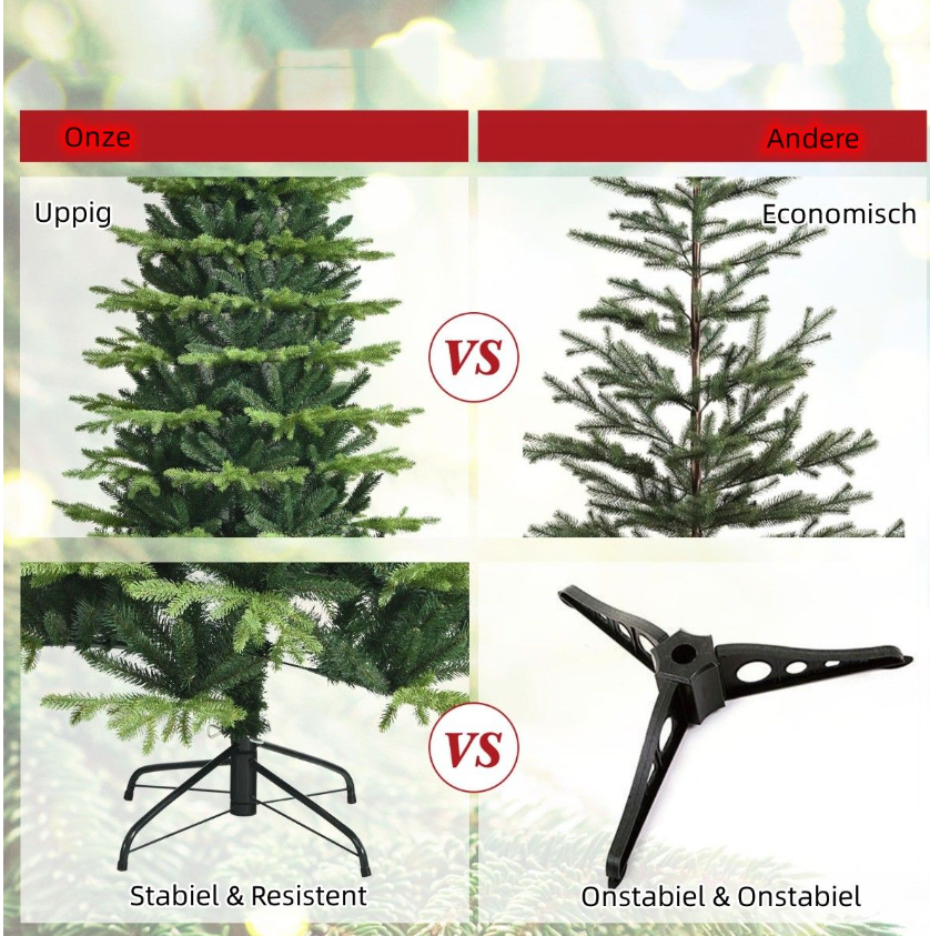 Coast Unit Künstlicher Weihnachtsbaum mit 1462 PE & PVC Zweigen & Metallständer 180 cm