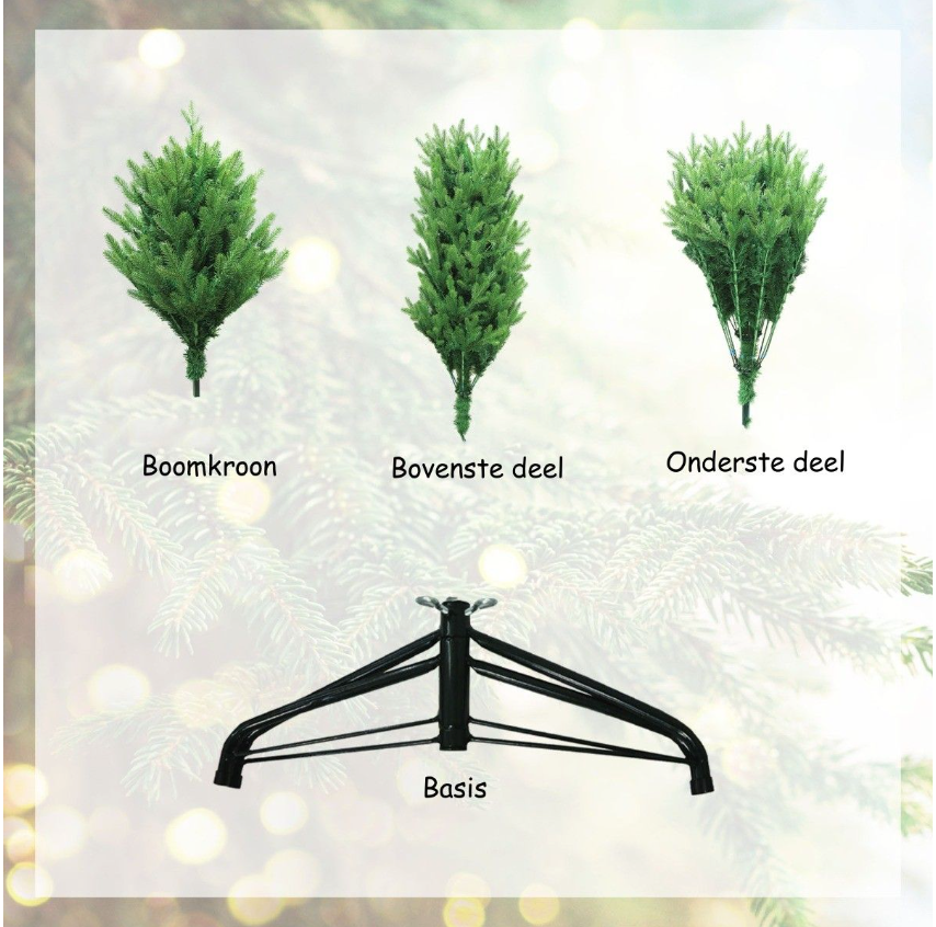 Coast Unit Künstlicher Weihnachtsbaum mit 1462 PE & PVC Zweigen & Metallständer 180 cm