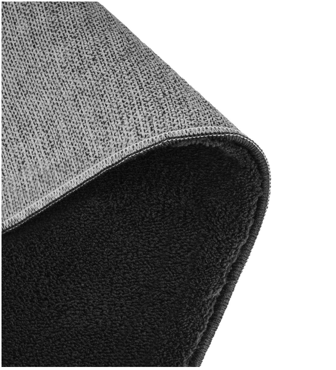 tectake® - Kurzflorteppich - 80 x 150 cm - Schwarzes Polyester - Mit Anti-Rutsch-Unterlage - Pflegeleicht & waschbar - Modernes Design