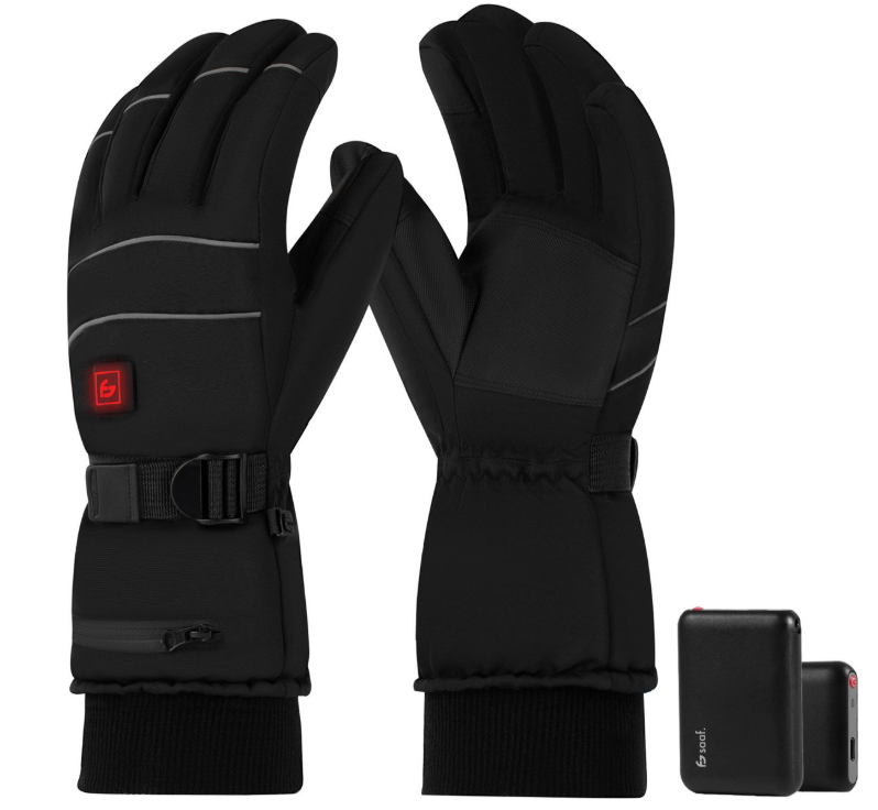 Saaf - Beheizte Handschuhe Pro - Größe XS - Schwarzes Polyester - 3 Wärmestufen & wiederaufladbar - Wasser- & Windabweisend - Optimaler Komfort