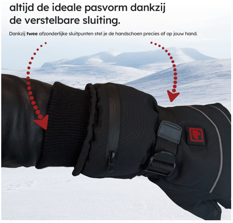 Saaf - Beheizte Handschuhe Pro - Größe XS - Schwarzes Polyester - 3 Wärmestufen & wiederaufladbar - Wasser- & Windabweisend - Optimaler Komfort