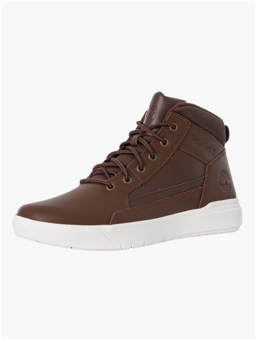 Timberland - Halbhoher Sneaker mit Schnürung - Größe 45.5 & mit bequemem Fußbett - Strapazierfähige Gummisohle & lässiger Stil - Für Männer - Mittelbraunes Leder