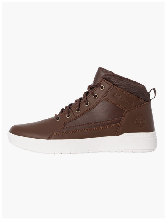 Timberland - Halbhoher Sneaker mit Schnürung - Größe 45.5 & mit bequemem Fußbett - Strapazierfähige Gummisohle & lässiger Stil - Für Männer - Mittelbraunes Leder