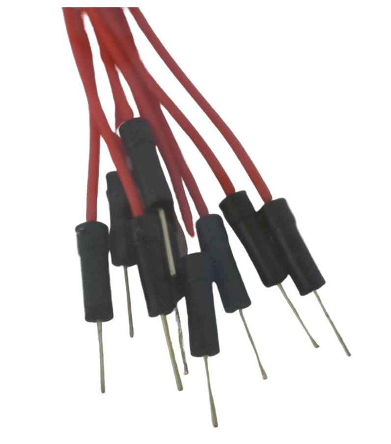 Starthilfekabel-Set, 10 Stück / Satz, 20 cm lang, Farbe Rot